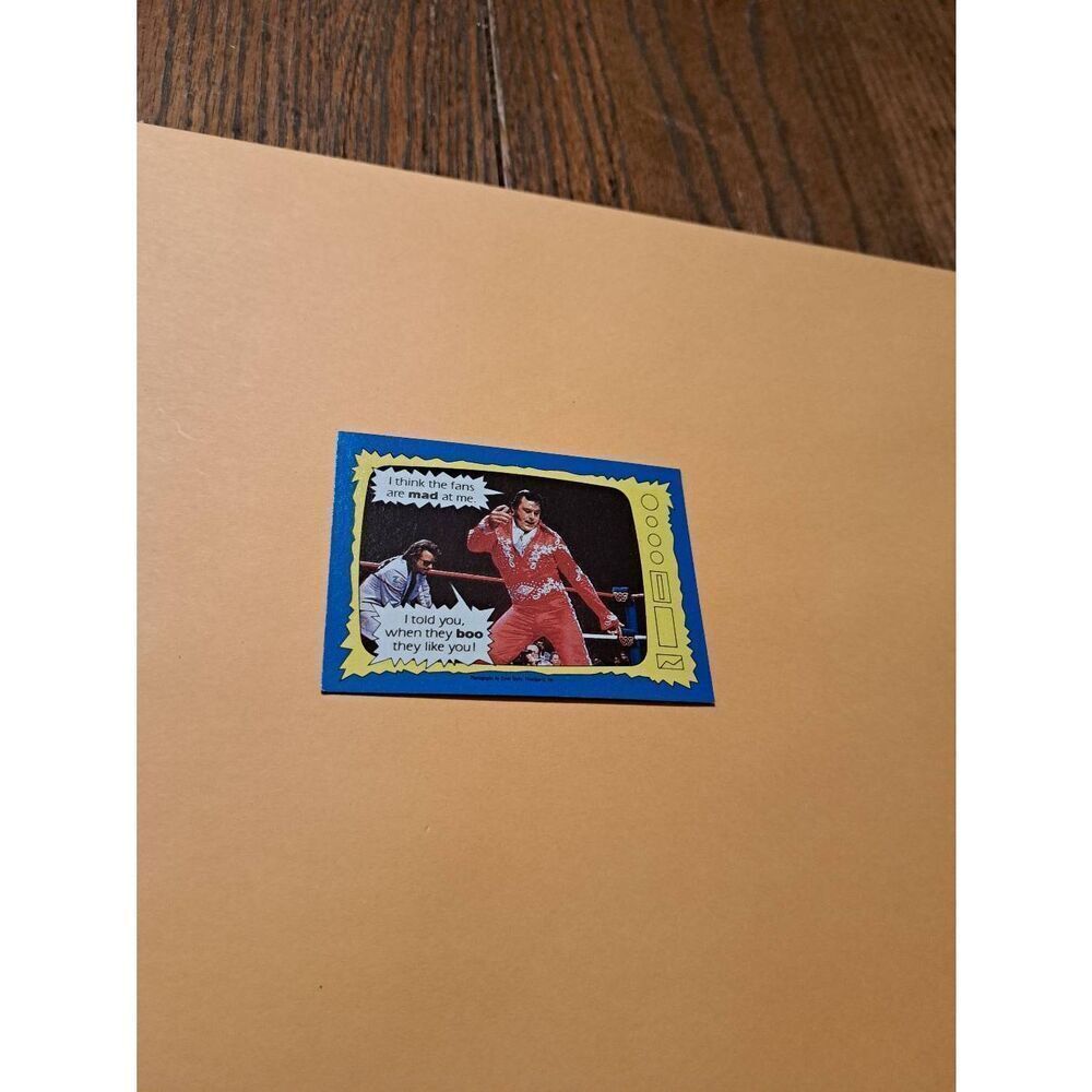 Vintage 1987 WWF Topps Trading Card 72 Honky Tonk Man Jimmy Hart Superstar Speak
